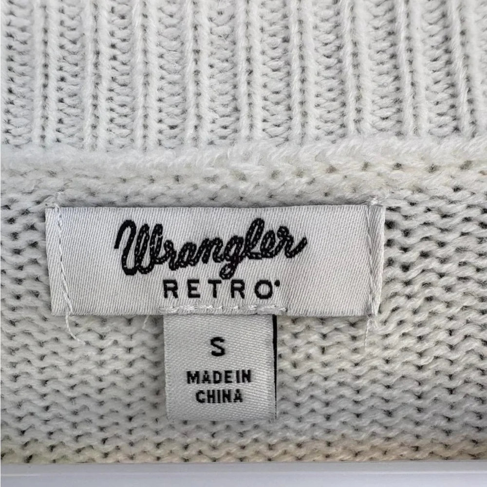 WRANGLER RETRO WOMEN'S EMBROIDERED BOOT SWEATER SIZE SMALL WESTERN - Picture 7 of 7